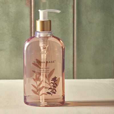 Thymes Sienna Sage Body Wash on Counter